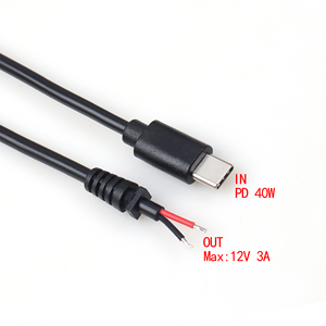 USB <strong>C</strong> Male to Open End Step up Adapter Cable 12V 3A Power Supply for LED Strips DIY Projects - Product Image 2