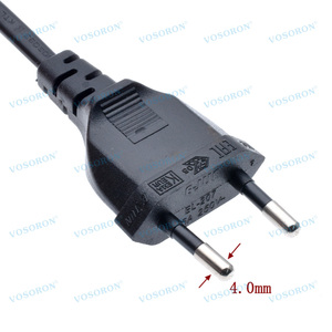 Ab standart güç M/F uzatma kablosu, CEE7/16 erkek fiş dişi soket güç adaptörü kablosu, 2.5A/250V, 0.5m - Product Image 4