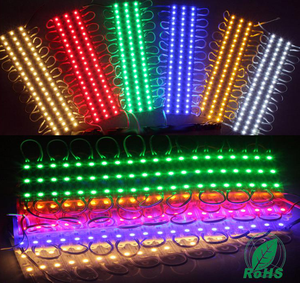 โมดูลไฟ LED อัลตราโซนิค RGB 5054 3528โมดูลแสงฝ้าเลนส์โฆษณา1.5W 3ไฟสัญลักษณ์แบ็คไลท์12V IP68กันน้ำ