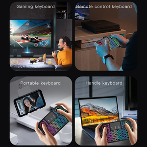 Precio más bajo 2,4G BT 5,0 V8 Mini teclado inalámbrico con panel táctil V8 Air Mouse Control remoto retroiluminado de 7 colores para PC TV - Product Image 6