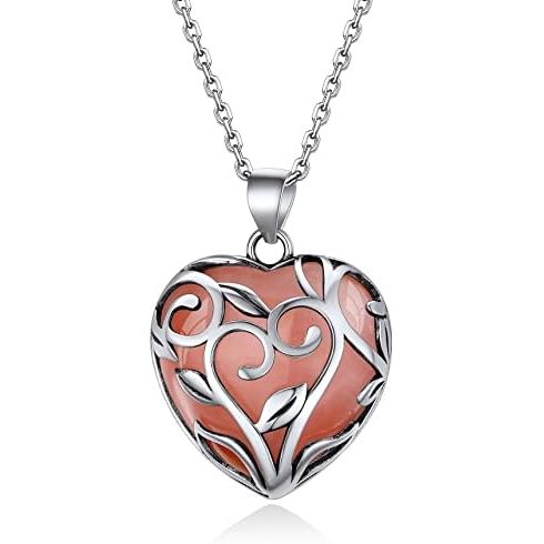 07. Heart Created Cherry Quartz-Celtic Leaf July