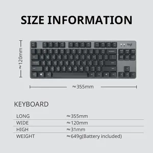 Logitechs K835 con cable TKL Teclado mecánico para juegos RGB Light Gamer Ergonómico Personalizado Pc Computadora Rgb Teclados retroiluminados para juegos - Product Image 6