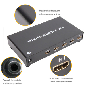 VCOM 1080P 60Hz FHD 1 <strong>Input</strong> 4 <strong>Output</strong> 1.4V HDMI Splitter for 1 <strong>Computer</strong> to 4 Monitors