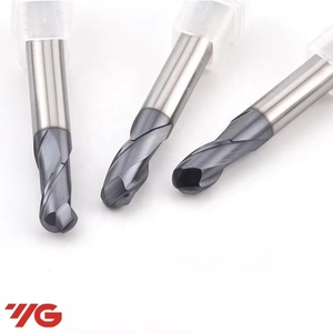 YG1 2 Flute cắt hrc55 r0.25 0.5 -R4 5 6 phay gia công thép vonfram sprial bit phay cắt bóng mũi cuối nhà máy - Product Image 5