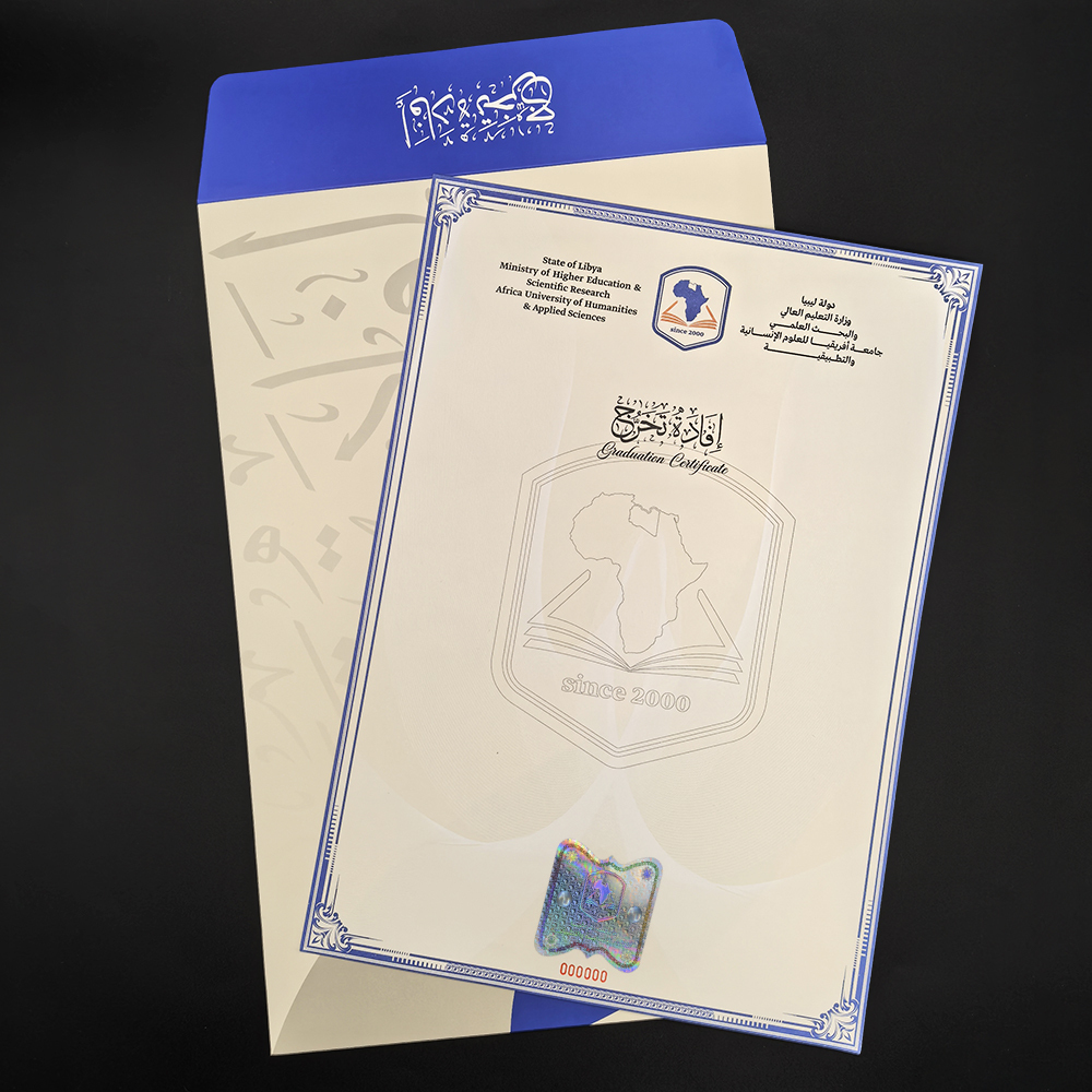 Certificato con sigillo e busta