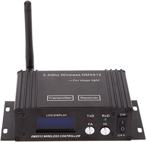 2.4G <strong>Wireless</strong> <strong>Controller</strong> Transmitter Receiver LCD <strong>Display</strong> Power Adjustable Repeater Lighting <strong>Controller</strong> DMX512 - Product Image 1