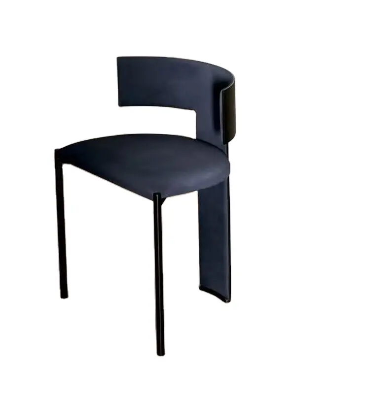 Diseñador italiano moderno Simple sin brazos respaldo Metal hogar silla Hotel Superior sentido Silla de comedor