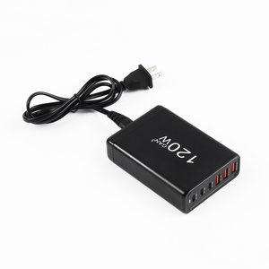 3A3C GaN 120W şarj 6 port USB tip C PD şarj hızlı şarj akıllı cep telefonu için 3.0 USB masaüstü şarj cihazı 120W - Product Image 6