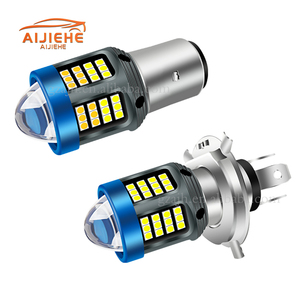 H4 BA20D motosiklet lambası led lens ile yüksek/düşük işın çift renk 3030 çip için çip motosiklet lambası ing sistemi - Product Image 4