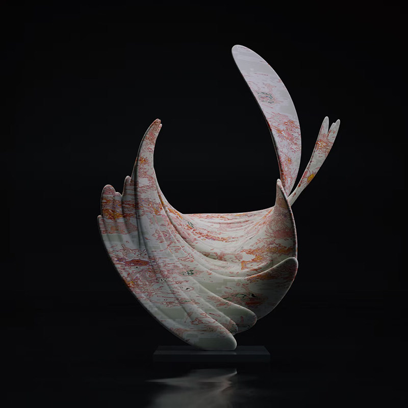Sculpture en acier inoxydable Lingyi