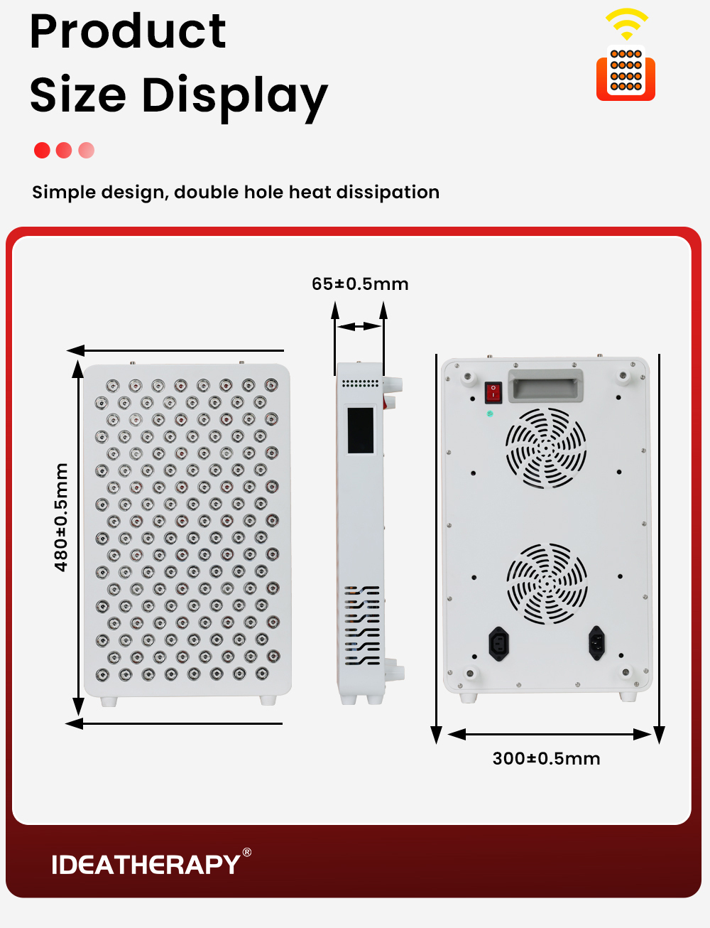 RLPRO200MAX 144 LED 48*30*6,5 cm