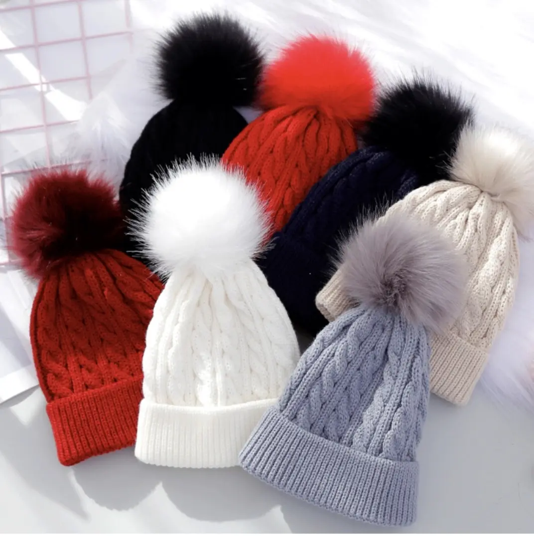 Yiwu Yiyuan Garment Otoño e Invierno sombreros de punto para niños al por mayor de color sólido bebé gorros de lana de invierno lindo gorro para niños
