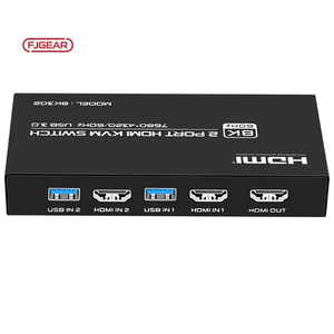 FJ-8K302 Fjgear 8K Usb3.0 Hdmi Kvm交换机60Hz 2端口hdmi版本1.4，带桌面控制器和电缆 - Product Image 2