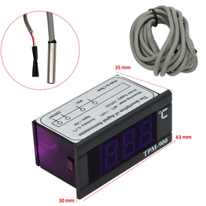 Controlador de temperatura Digital de 220V, medidor de Panel LED, Sensor, termostato, Material plástico, OEM personalizable - Product Image 1