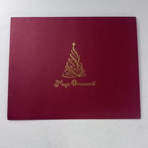 Benutzer definierte quadratische kleine Premium Goldfolie Einladung umschlag recycelt Wein rot Kraft papier Knopf Schnur biologisch abbaubar wasserdicht - Product Image 2