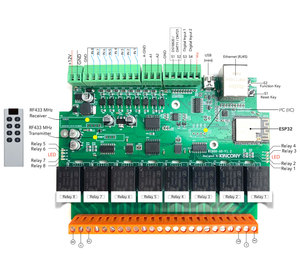 IDE di Arduino di temperatura di 433M di ADC DAC RF per la casa astuta MQTT KC868-A8 ESP32 Wifi/Ethernet RS232 USB relè modulo ADC DAC RF - Product Image 1