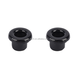 Kancing cincin hitam lubang tali plastik kustom Logo kualitas tinggi untuk sepatu pakaian tas kulit