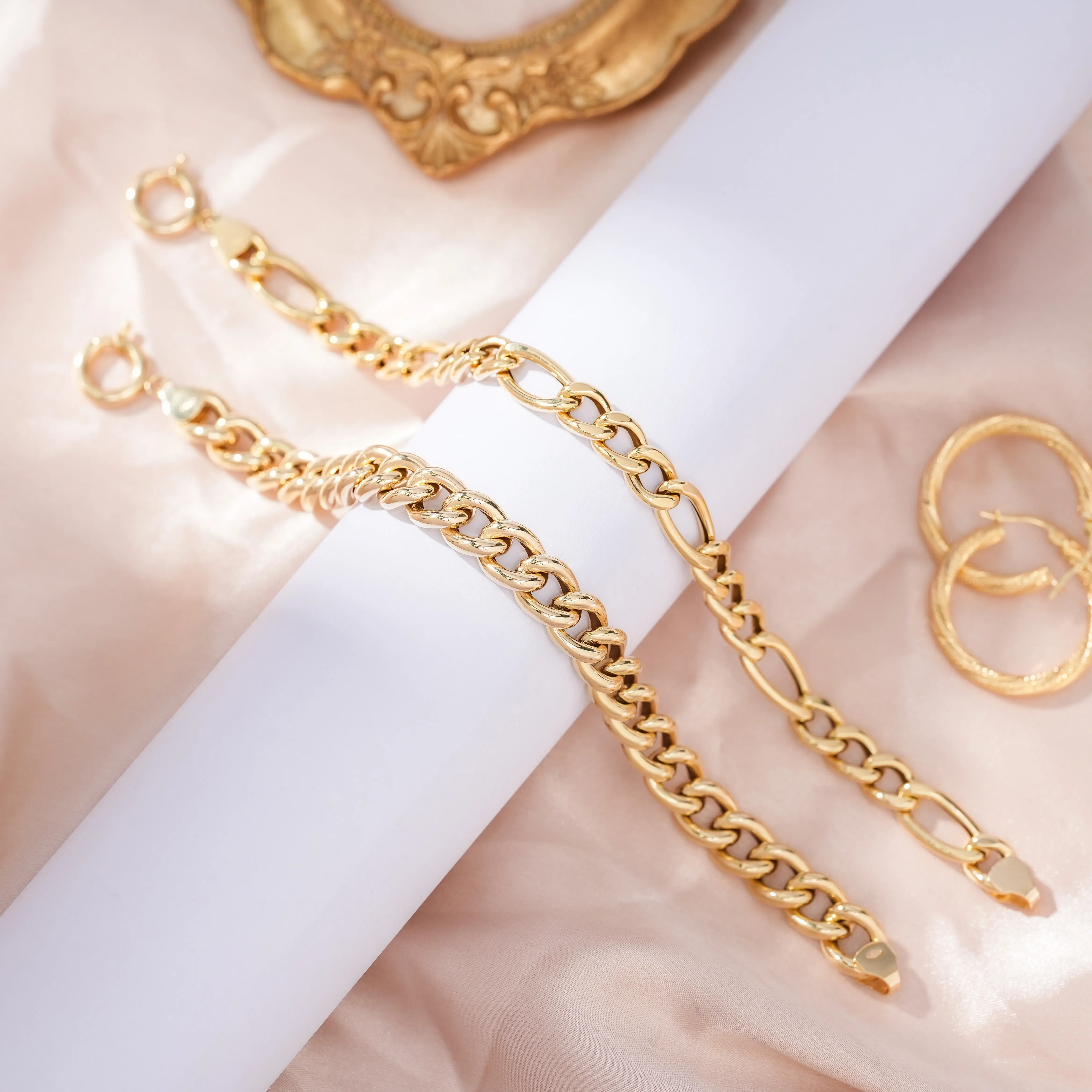 PCX gioielli all'ingrosso collegamento cubano 18k oro massiccio oro puro Figaro 8mm catena bracciale a maglie cubane per le donne uomo braccialetto