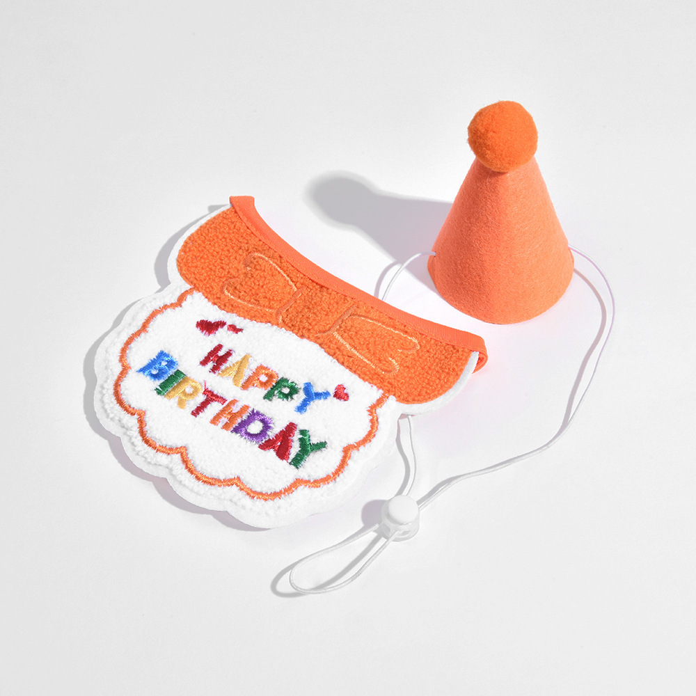 Chapeau bavoir orange