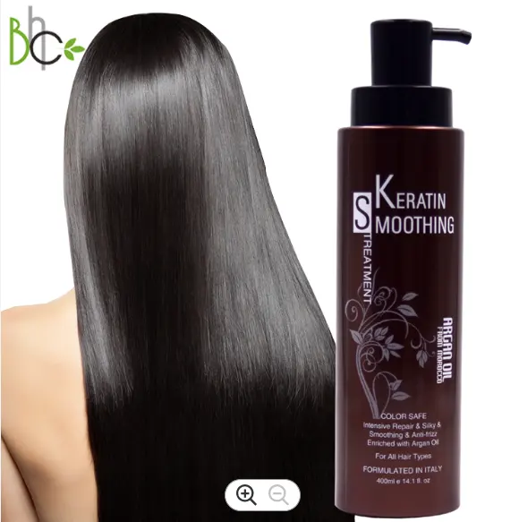 Krim pelurus rambut profesional, perawatan rambut Keratin Protein Brazil