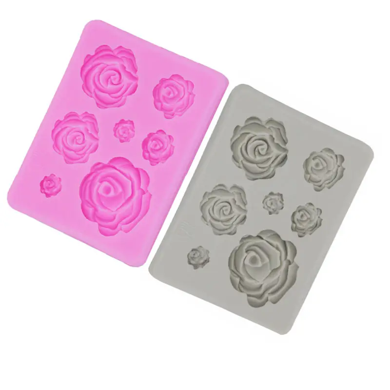 Силиконовая форма для торта с цветами роз