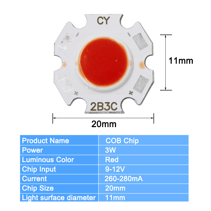 Chip COB Plum Blossom bianco caldo/bianco freddo/rosso/verde/blu/giallo/viola