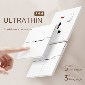 UK/EU in Stock Standard elettrico 16A <span class=keywords><strong>220V</strong></span> 1/2/3/4/5/6 gruppo interruttori e presa PC pannello a parete luce a pulsante interruttore