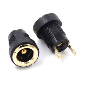12v DC Power Supply Jack Socket Adapter 3A Female Panel <strong>Mount</strong> Connector 5.5*2.1mm <strong>Plug</strong> 2 Terminal Types GOLD Connectors - Product Image 2