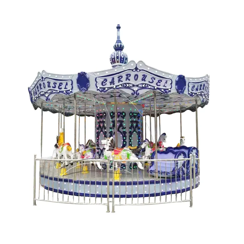 Fournisseurs d'équipement de terrain de jeu Merry go round Fairground attrayant antique merry go around à vendre