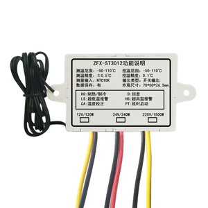 Controlador de temperatura digital-W3012 DC24V Controlador de temperatura digital LED Medidor de sensor de interruptor de termostato