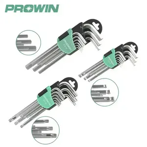 PROWIN çok fonksiyonlu 9 adet metrik L tipi alyan anahtarı takımı yüksek kalite Mini hassas Allen anahtarı altıgen anahtar donanım araçları - Product Image 4