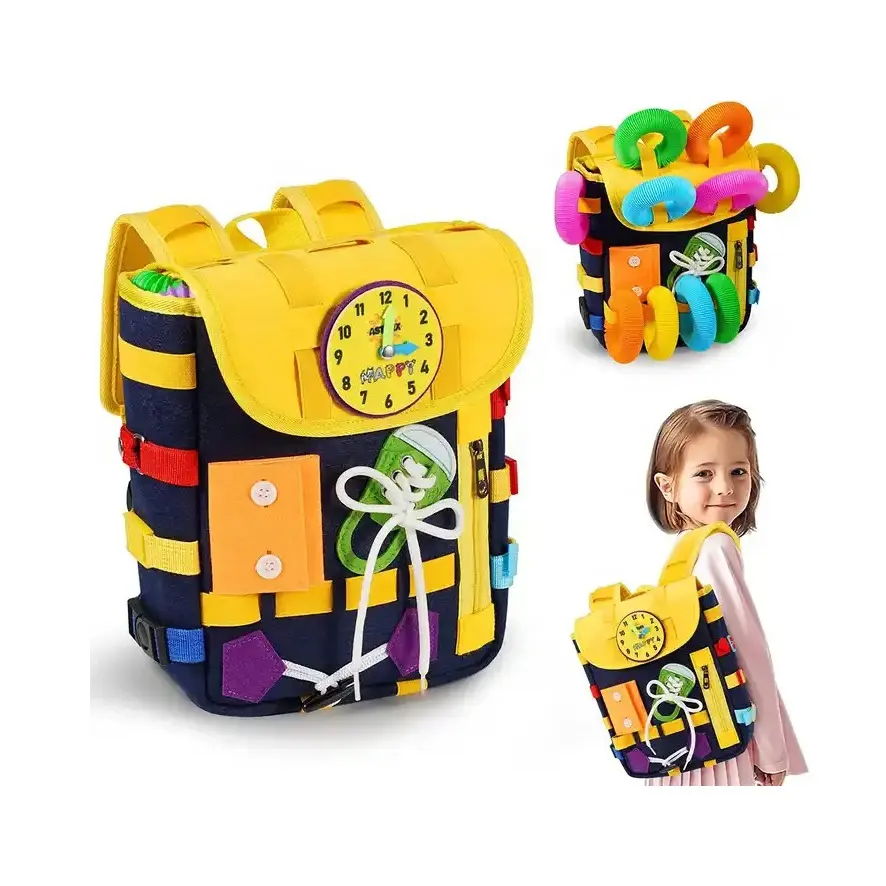Haute qualité Offre Spéciale 3d feutre créatif jouets pour enfants dessin animé sacs d'école enfants tendance apprentissage occupé conseil enfant en bas âge sac à dos sac