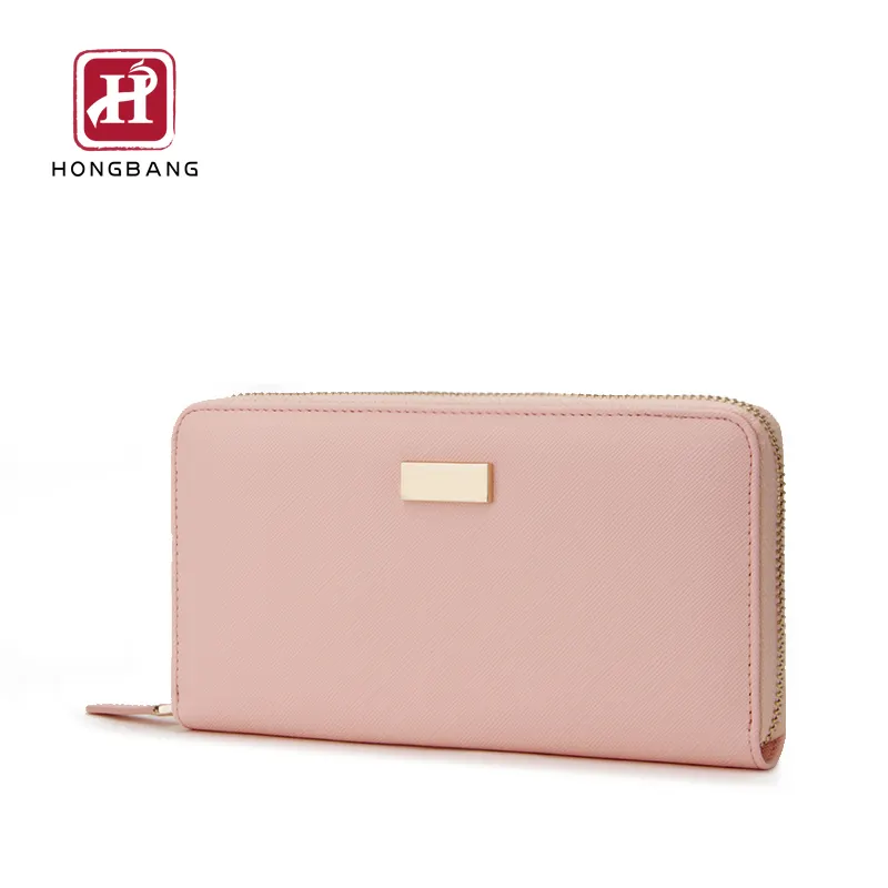 Lady RFID Blocking wallets purse with zipper female clutch bag