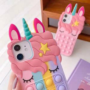 Reliver เคสโทรศัพท์ความเครียด,เคสโทรศัพท์สำหรับ iPhone 13 5 6S 7 8 Plus X XR XS 12 11 Pro Max ของเล่นยูนิคอร์นของเล่น