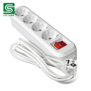 Multi-Port <strong>Extension</strong> <strong>Socket</strong> for Europe with 3 to 6 Outlets Ideal for Home Office and Device Charging Stations