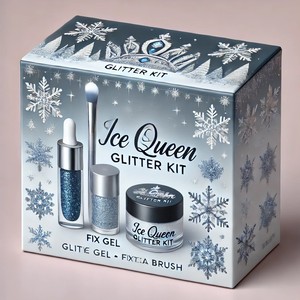 Caja de embalaje de kit de purpurina compacta personalizada cosmética de lujo con caja de exhibición de ventana - Product Image 6