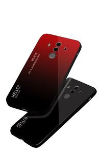 Huawei Mate 10 için 20 Pro durumda degrade temperli cam basit telefon kılıfı Huawei Huawei 20 arka kapak kabuk - Product Image 3