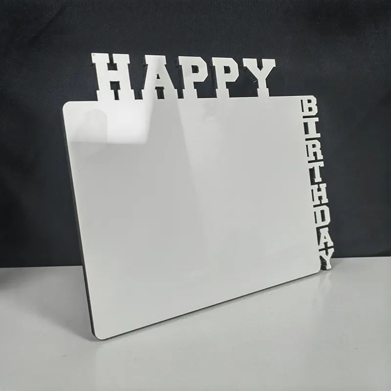 Cornice per foto di buon compleanno a sublimazione MDF regalo di compleanno personalizzato cornice per foto