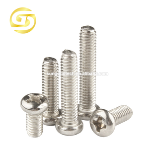 PM M1 M1.2 M1.4 M2 M2.5 M3 M4 M5 M6 PHヘッド + パンねじ鉄ニッケルメッキクロスねじ - Product Image 1