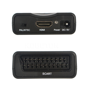 Adaptador de señal de Audio y vídeo Pogo Scart a HD Scaler, convertidor HD-MI, entrada a salida HD1080p (60HZ) para transmisión en directo