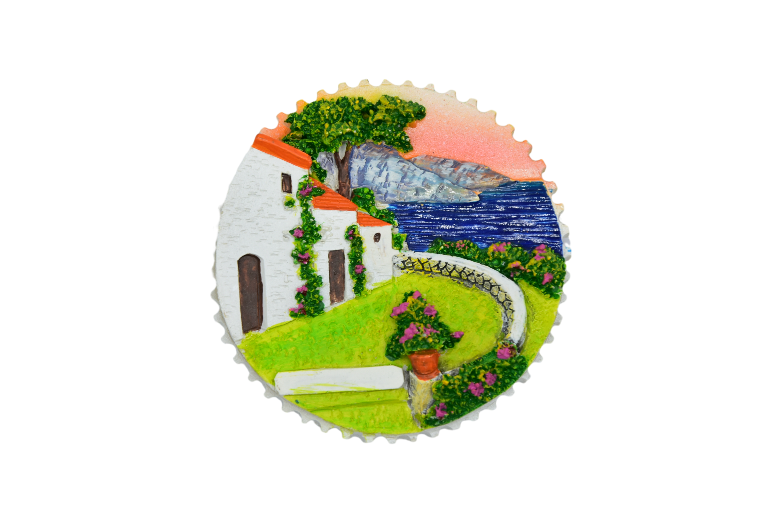 Greek seaside town circular sawtooth 2