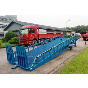 Plataforma de descarga hidráulica para almacenamiento de carga de contenedores y logística de carretilla elevadora de embarque móvil