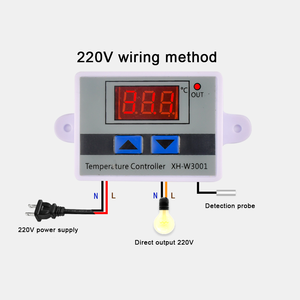 Controlador de temperatura del enfriador de agua, interruptor de termostato de nevera de 12V/24V/110V 220V, Sensor de calentamiento de agua para ventilador de 12V - Product Image 2