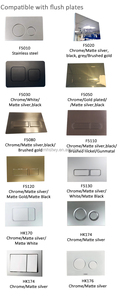 Placa de botón pulsador de doble descarga de acero inoxidable con placa de actuador de cisterna oculta con acabado dorado cepillado para