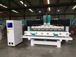 CA-1225 de buena calidad, enrutador Cnc de madera 3d de 4 ejes, multicabezal giratorio, 8 cabezales, para carpintería - Product Image 3