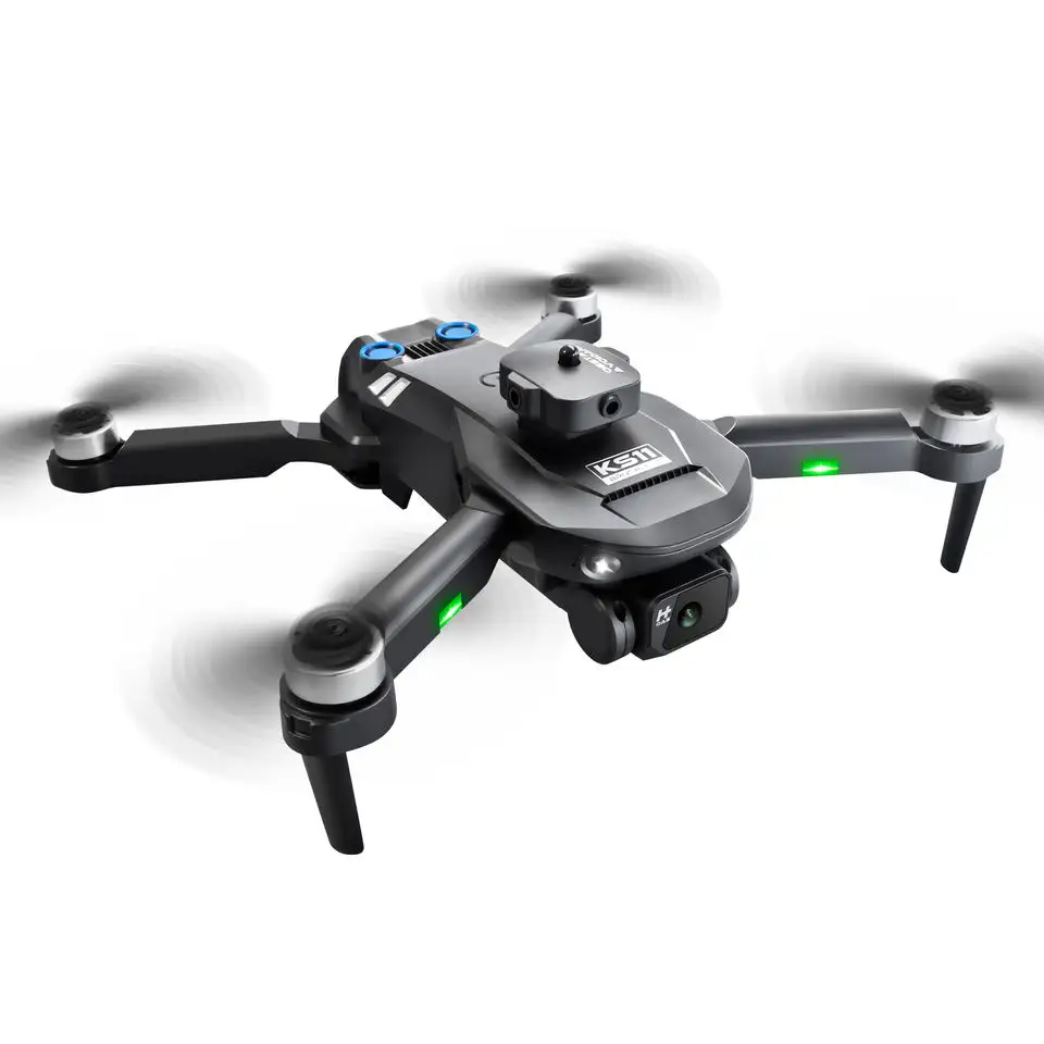 A buon mercato mini 2.4GHz evitamento ostacoli drone camera 4k doppia fotocamera 14min quadcopter drone smartphone hobby KS11 Drone