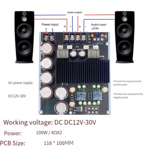 100W Audio <strong>Amplifier</strong> Module <strong>2</strong>.0 HIFI Power <strong>Amplifier</strong> Board TPA3221 D Class Digital Power <strong>Amplifier</strong> - Product Image 2