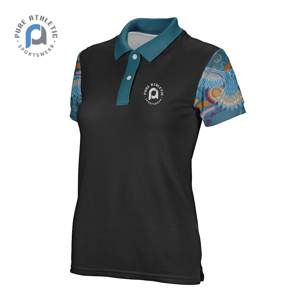 Kaus polo poliester asli Logo kustom Murni kaus polo desain seragam kantor poliester 100%