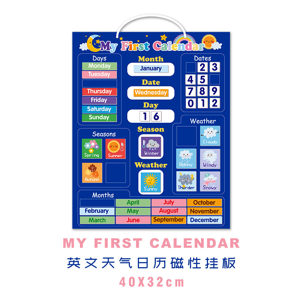 Weather hanging board-english version-blue