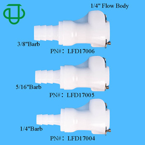 JU Acetal <strong>1</strong>/<strong>4</strong>&quot; Flow CPC Barbed Tube Connector Plastic Quick Disconnect <strong>Coupling</strong> for Water Cooling - Product Image 3